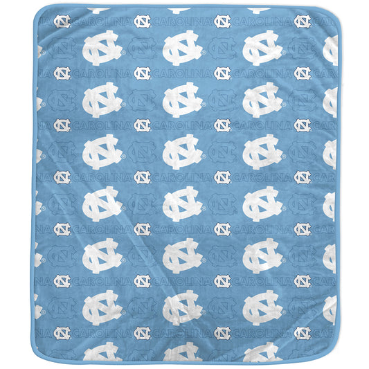 North Carolina Tar Heels 50" x 60" Repeat Tonal Logo Flannel Fleece Blanket