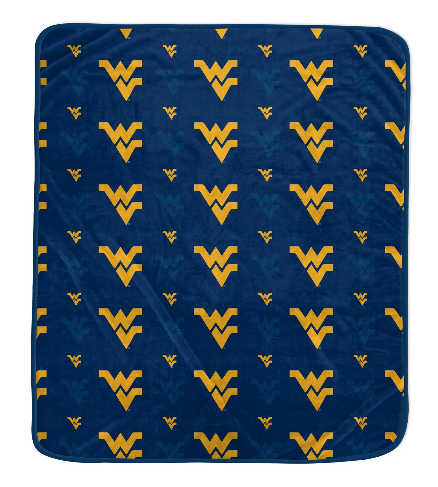 West Virginia Mountaineers 50" x 60" Repeat Tonal Logo Flannel Fleece Blanket