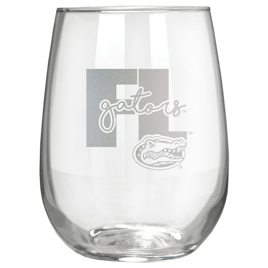 Florida Gators Etched 17oz. City Stemless Wine Glass