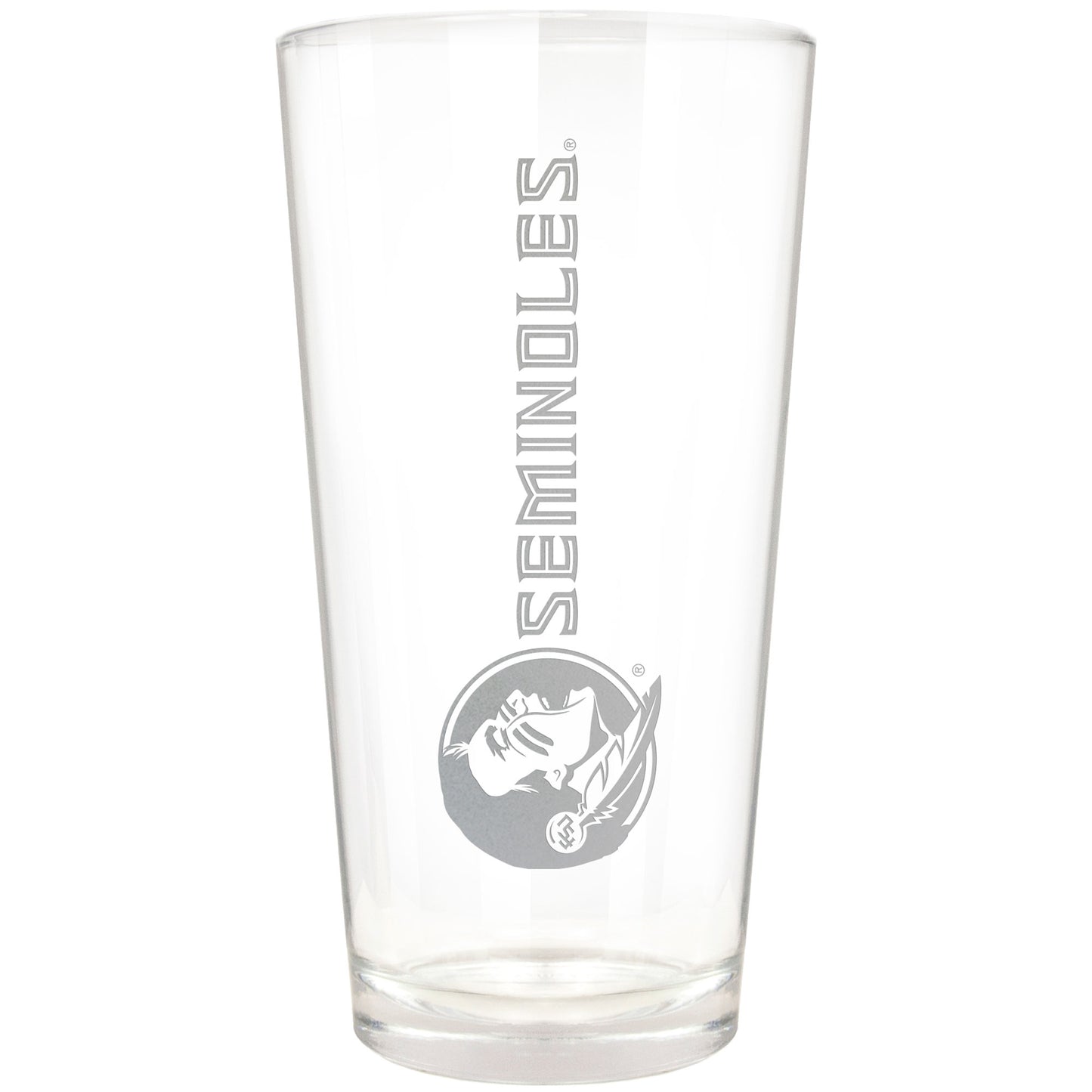 Florida State Seminoles Etched 16oz. Vertical Rally Cry Pint Glass
