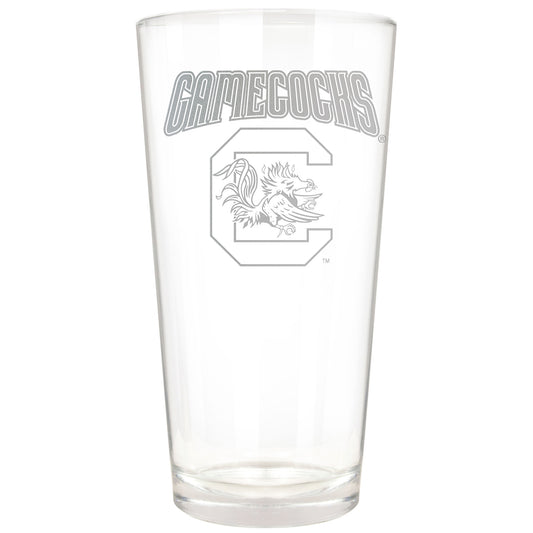 South Carolina Gamecocks Etched 16oz. Rally Cry Pint Glass