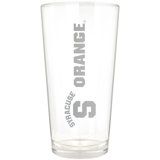 Syracuse Orange Etched 16oz. Vertical Rally Cry Pint Glass