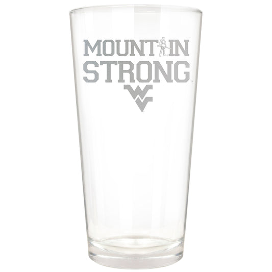 West Virginia Mountaineers Etched 16oz. Rally Cry Pint Glass