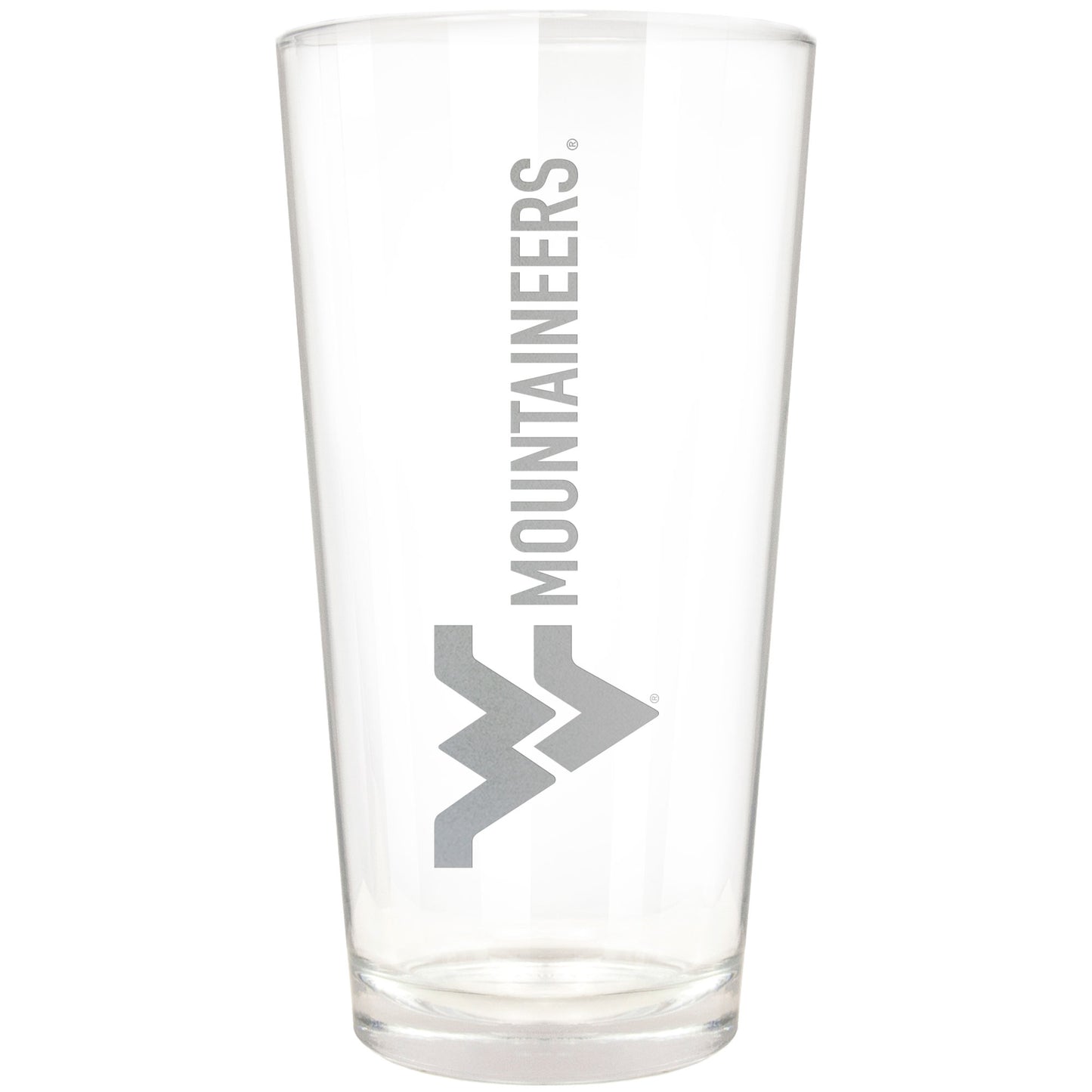 West Virginia Mountaineers Etched 16oz. Vertical Rally Cry Pint Glass