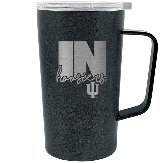 Indiana Hoosiers 18oz. Onyx Hustle Travel Mug