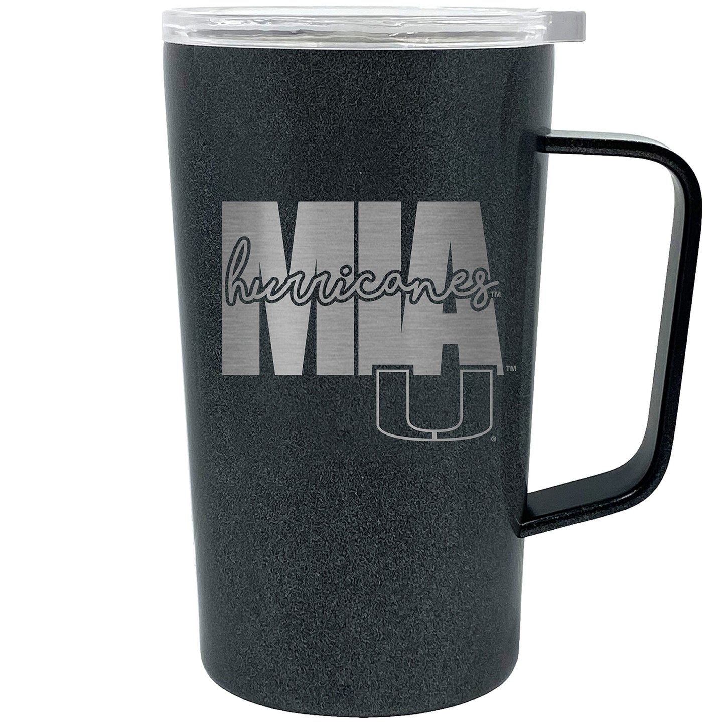 Miami Hurricanes 18oz. Onyx Hustle Travel Mug