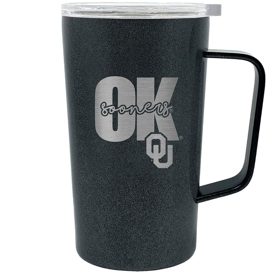 Oklahoma Sooners 18oz. Onyx Hustle Travel Mug