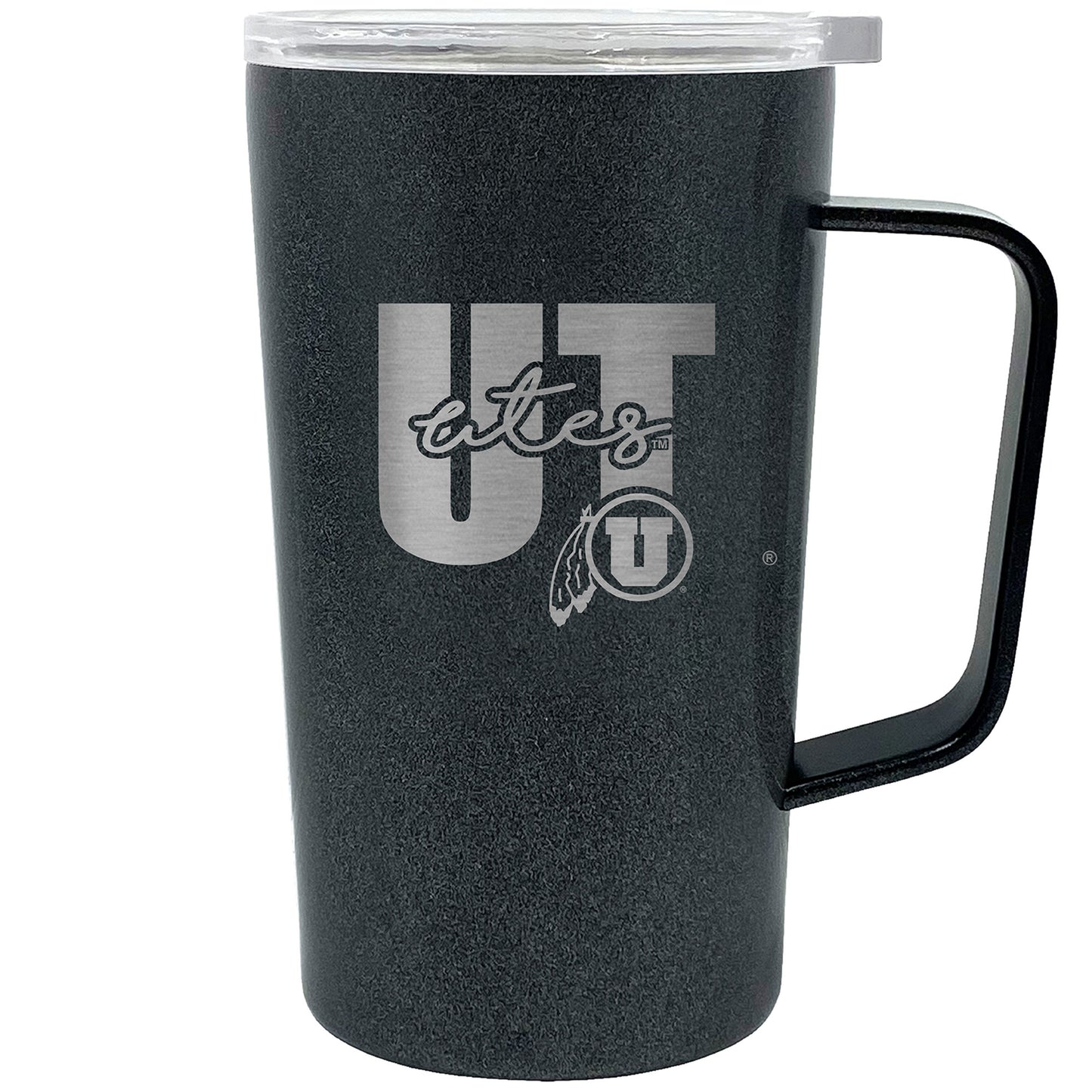 Utah Utes 18oz. Onyx Hustle Travel Mug