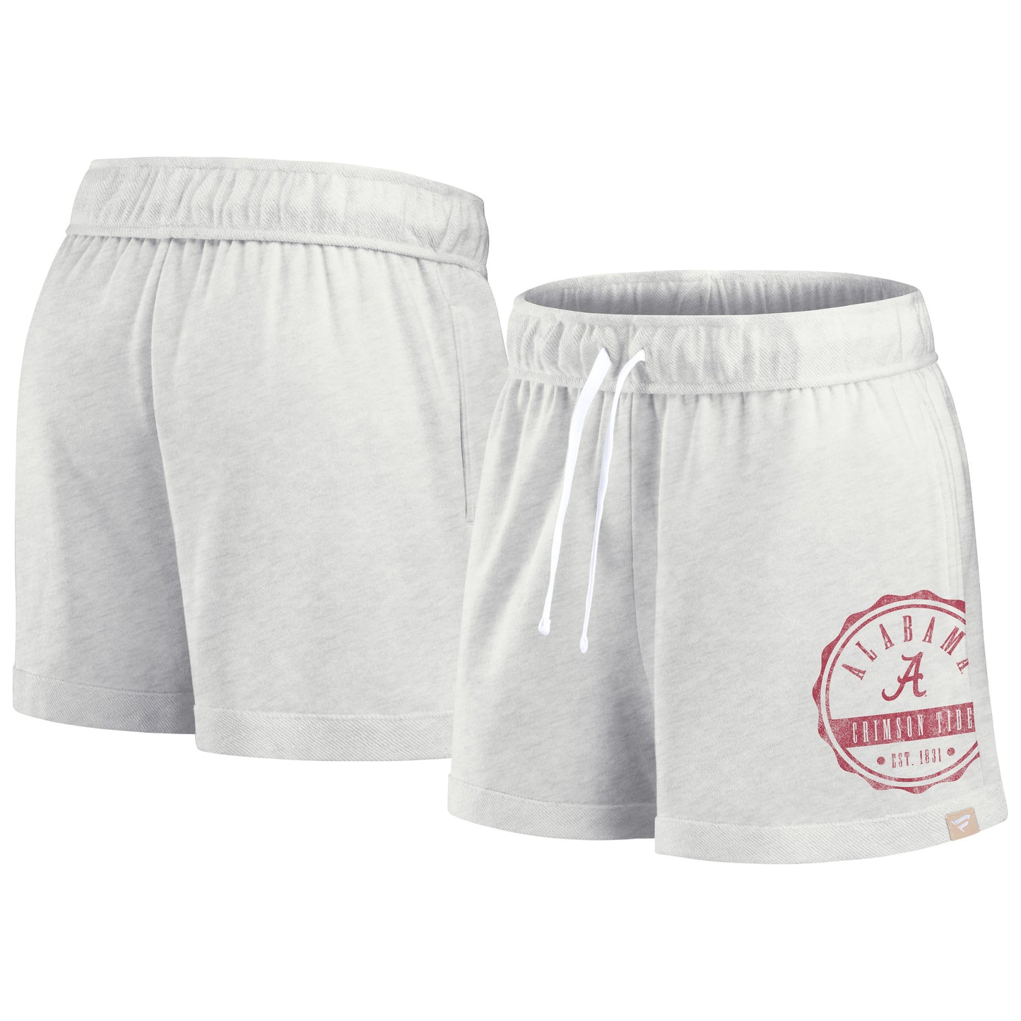 Women's Fanatics Oatmeal Alabama Crimson Tide Win Badge Shorts