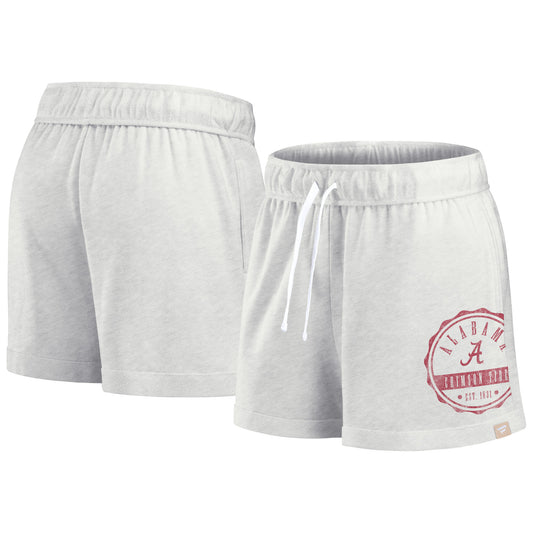 Women's Fanatics Oatmeal Alabama Crimson Tide Win Badge Shorts