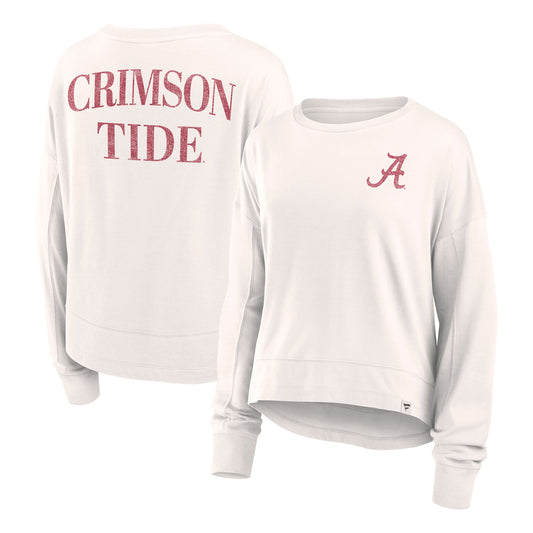 Women's Fanatics White Alabama Crimson Tide Kickoff Full Back Long Sleeve T-Shirt