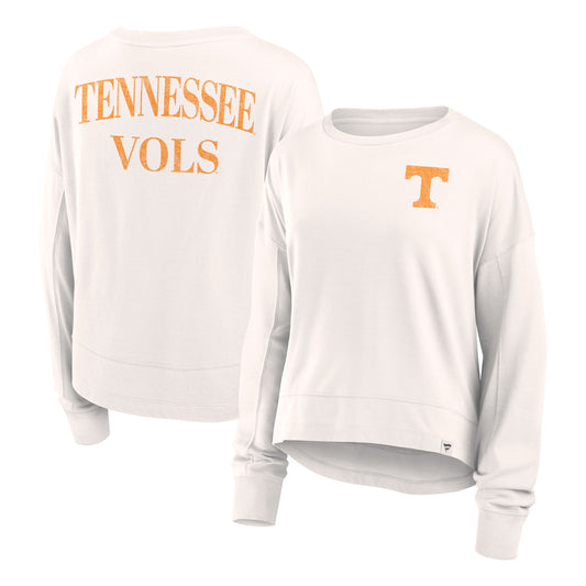 Women's Fanatics White Tennessee Volunteers Kickoff Full Back Long Sleeve T-Shirt