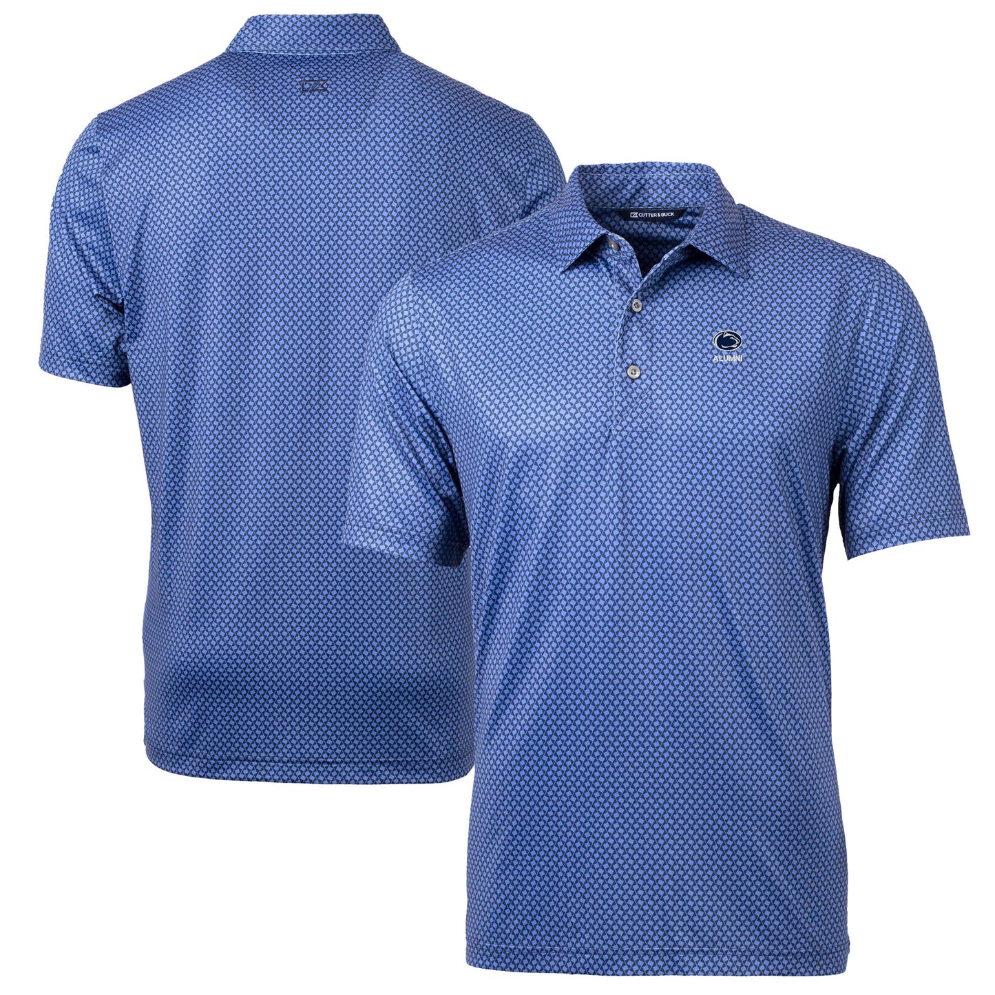 Men's Cutter & Buck  Navy Penn State Nittany Lions Alumni Logo Pike Banner Print Stretch Polo