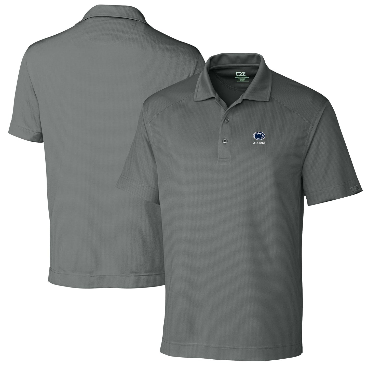 Men's Cutter & Buck  Gray Penn State Nittany Lions Alumni Logo DryTec Genre Textured Solid Polo