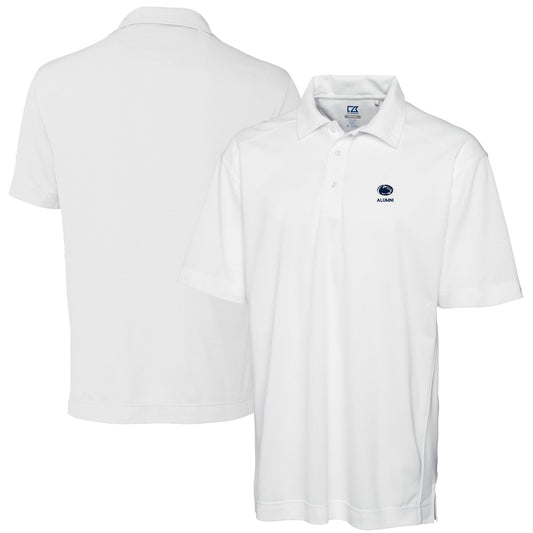 Men's Cutter & Buck  White Penn State Nittany Lions Alumni Logo DryTec Genre Textured Solid Polo