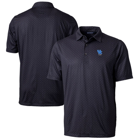 Men's Cutter & Buck  Black Kentucky Wildcats Alumni Logo Double Dot Print Stretch Polo