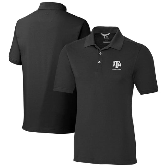 Men's Cutter & Buck  Black Texas A&M Aggies Alumni Logo Advantage Tri-Blend Pique Polo