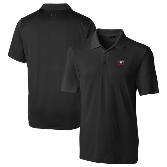 Men's Cutter & Buck  Black Georgia Bulldogs Alumni Logo Forge Stretch DryTec Polo