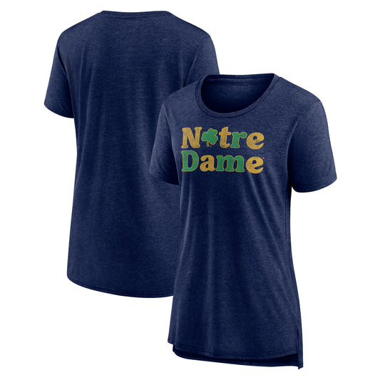 Women's Navy Notre Dame Fighting Irish Breakneck Speed T-Shirt