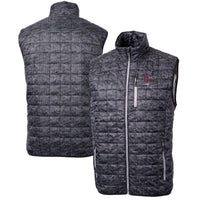 Men's Cutter & Buck  Black Ohio State Buckeyes Alumni Logo Rainier PrimaLoft Eco Insulated Full-Zip Puffer Vest