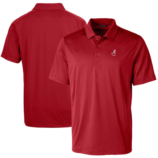 Men's Cutter & Buck  Crimson Alabama Crimson Tide Alumni Logo Prospect Textured Stretch Polo