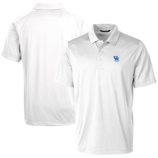 Men's Cutter & Buck  White Kentucky Wildcats Alumni Logo Prospect Textured Stretch Polo