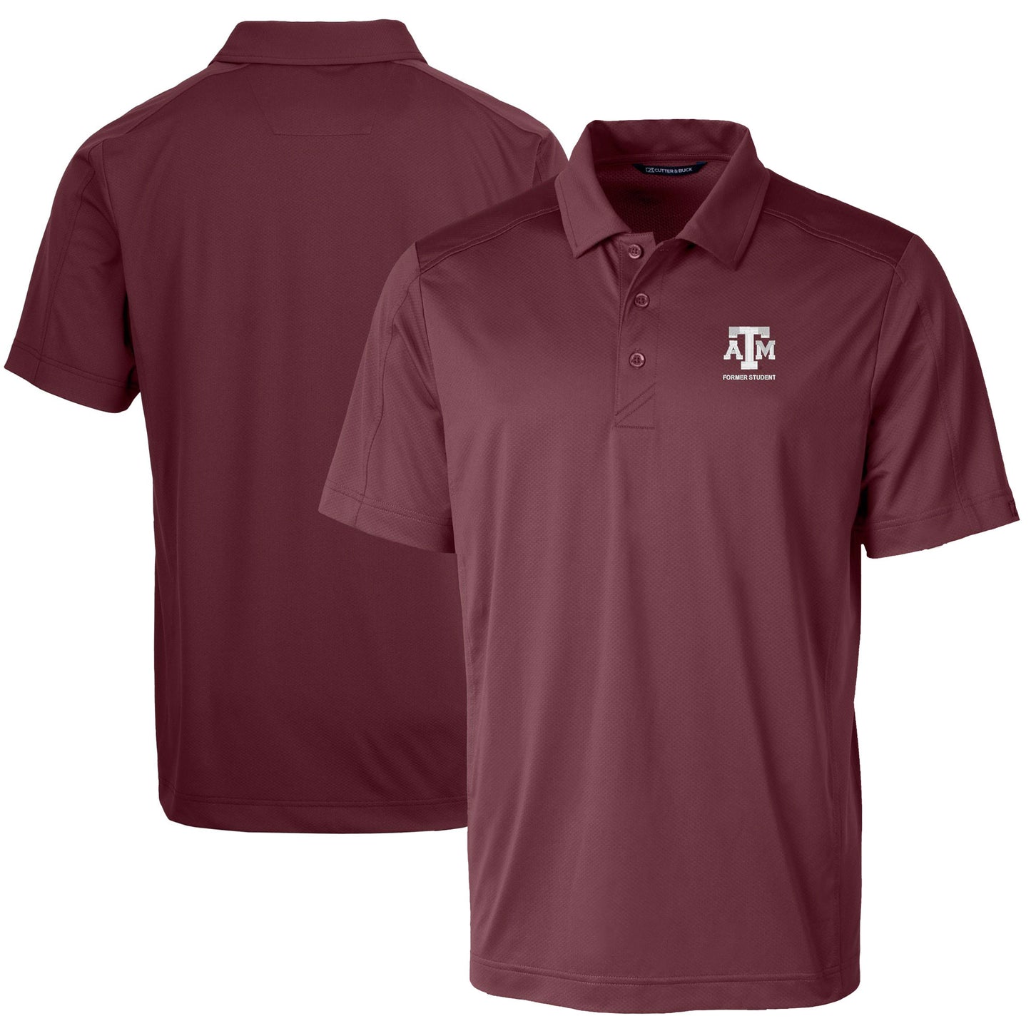 Men's Cutter & Buck  Maroon Texas A&M Aggies Alumni Logo Prospect Textured Stretch Polo