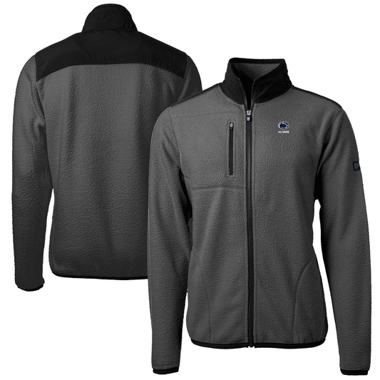 Men's Cutter & Buck  Gray Penn State Nittany Lions Alumni Logo Cascade Eco Sherpa Fleece Full-Zip Jacket