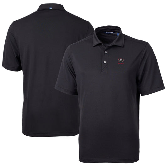 Men's Cutter & Buck  Black Georgia Bulldogs Alumni Logo Virtue Eco Pique Recycled Polo