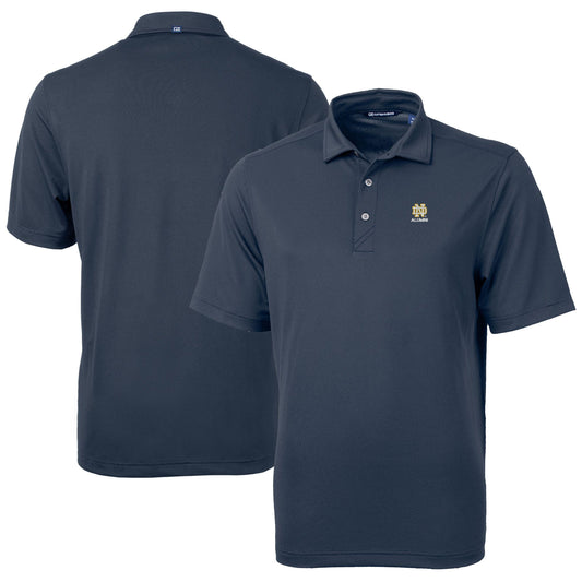 Men's Cutter & Buck  Navy Notre Dame Fighting Irish Alumni Logo Virtue Eco Pique Recycled Polo