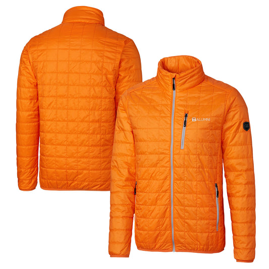 Men's Cutter & Buck  Tennessee Orange Tennessee Volunteers Alumni Logo Rainier PrimaLoft Eco Insulated Full-Zip Puffer Vest