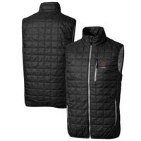 Men's Cutter & Buck  Black Ohio State Buckeyes Alumni Logo Rainier PrimaLoft Eco Insulated Full-Zip Puffer Vest