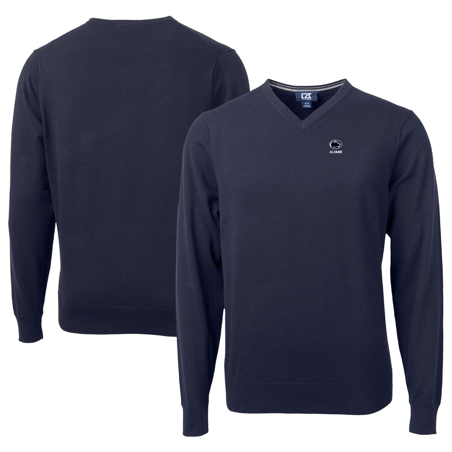 Men's Cutter & Buck  Navy Penn State Nittany Lions Alumni Logo Lakemont Tri-Blend V-Neck Pullover Sweater