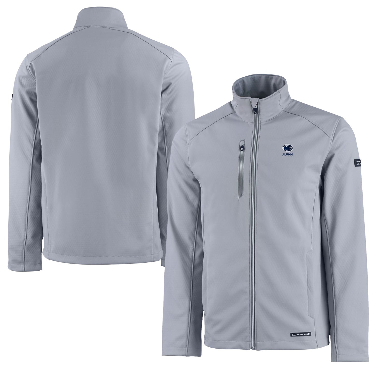 Men's Cutter & Buck  Gray Penn State Nittany Lions Alumni Logo Evoke Eco Softshell Recycled Full-Zip Jacket