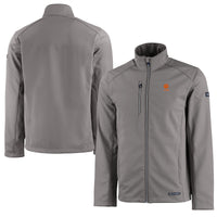 Men's Cutter & Buck  Gray Clemson Tigers Alumni Logo Evoke Eco Softshell Recycled Full-Zip Jacket