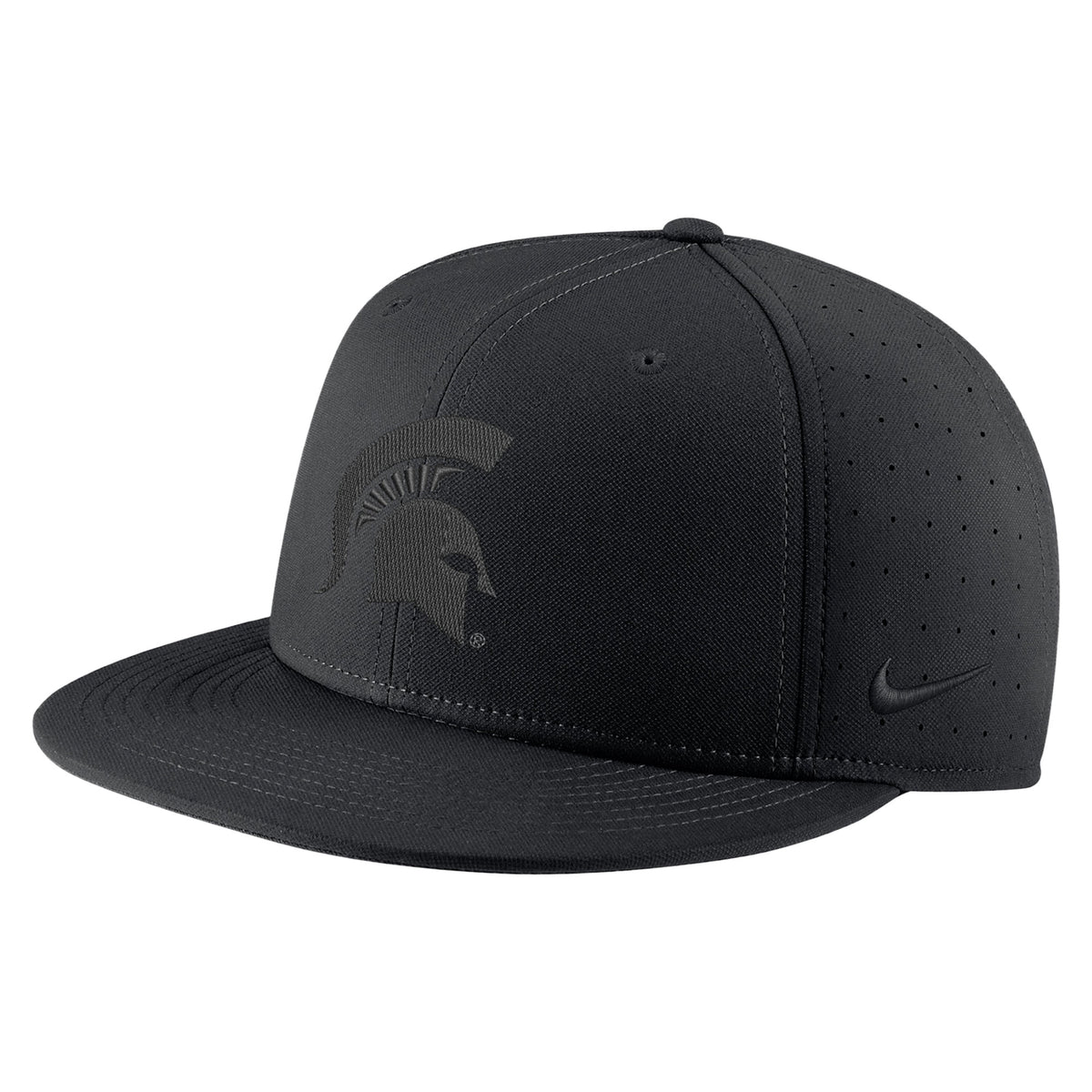 Men's Nike Michigan State Spartans Triple Black Performance Fitted Hat
