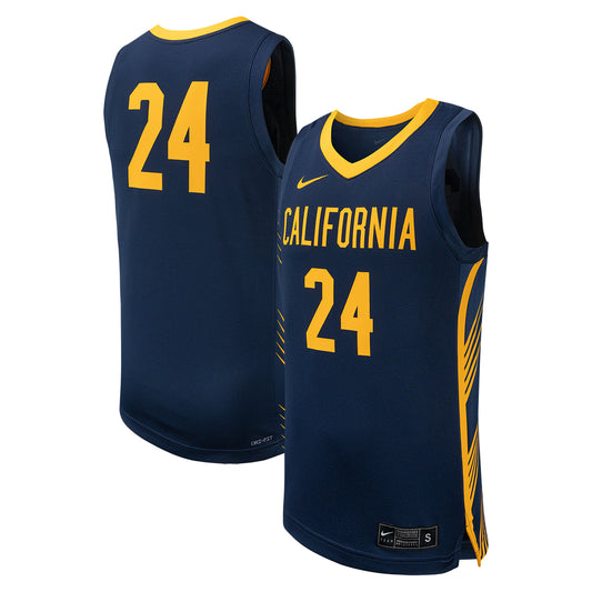 Men's Nike #24 Navy Cal Bears Replica Basketball Jersey