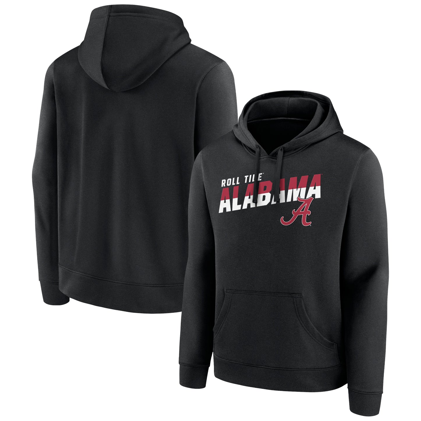 Men's Black Alabama Crimson Tide Quick Slant Pullover Hoodie