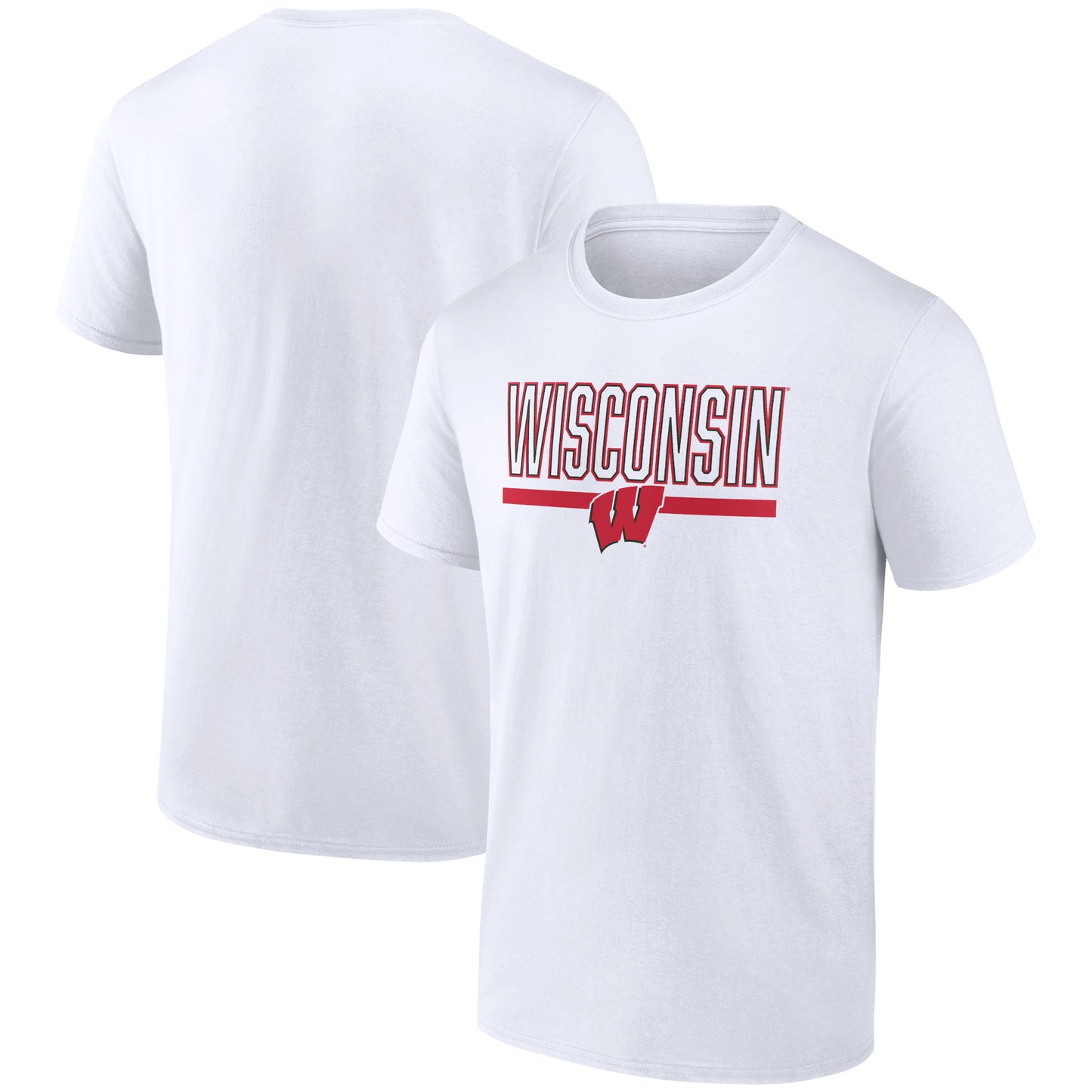 Men's White Wisconsin Badgers Classic Inline Team T-Shirt