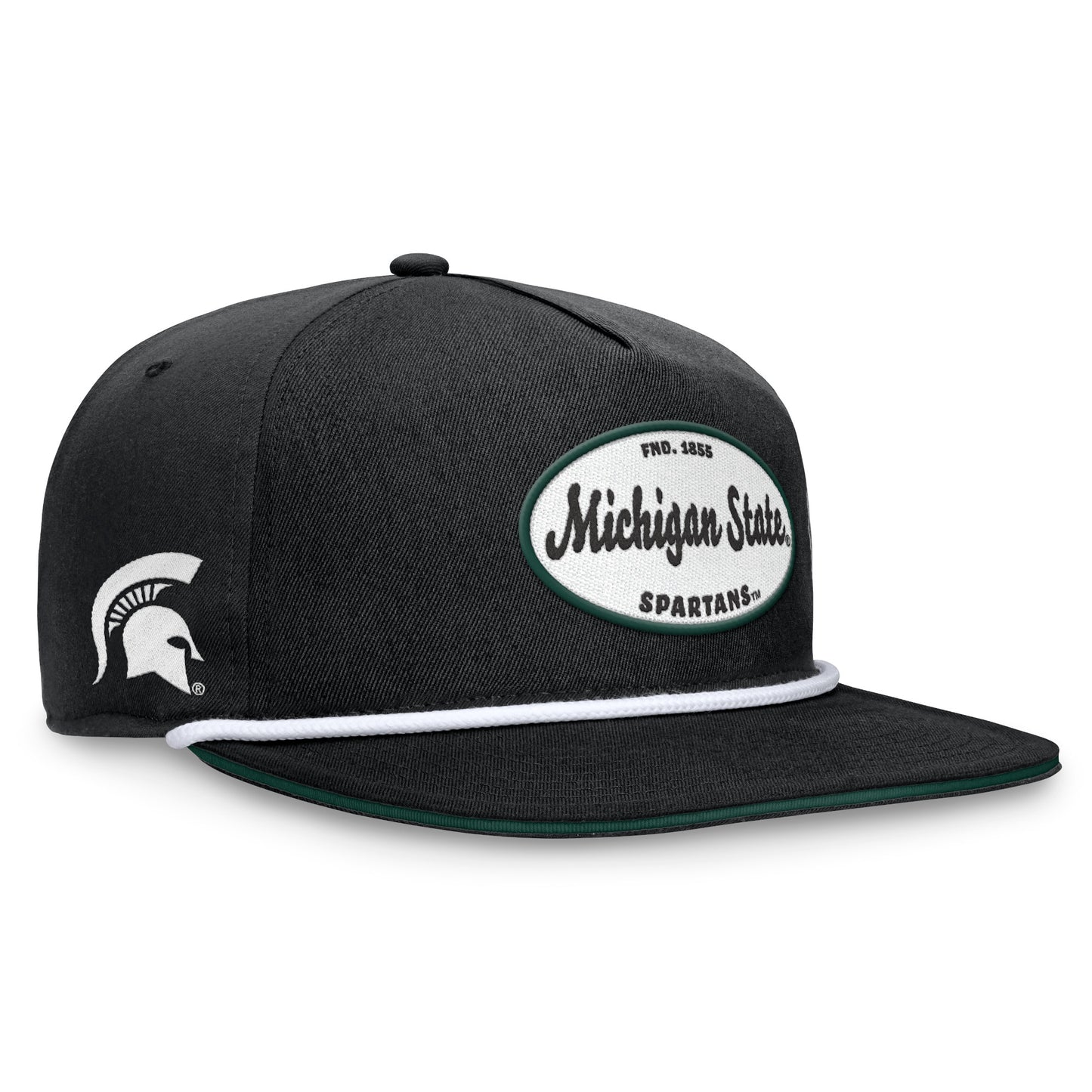 Men's Top of the World Black Michigan State Spartans Iron Golfer Adjustable Hat