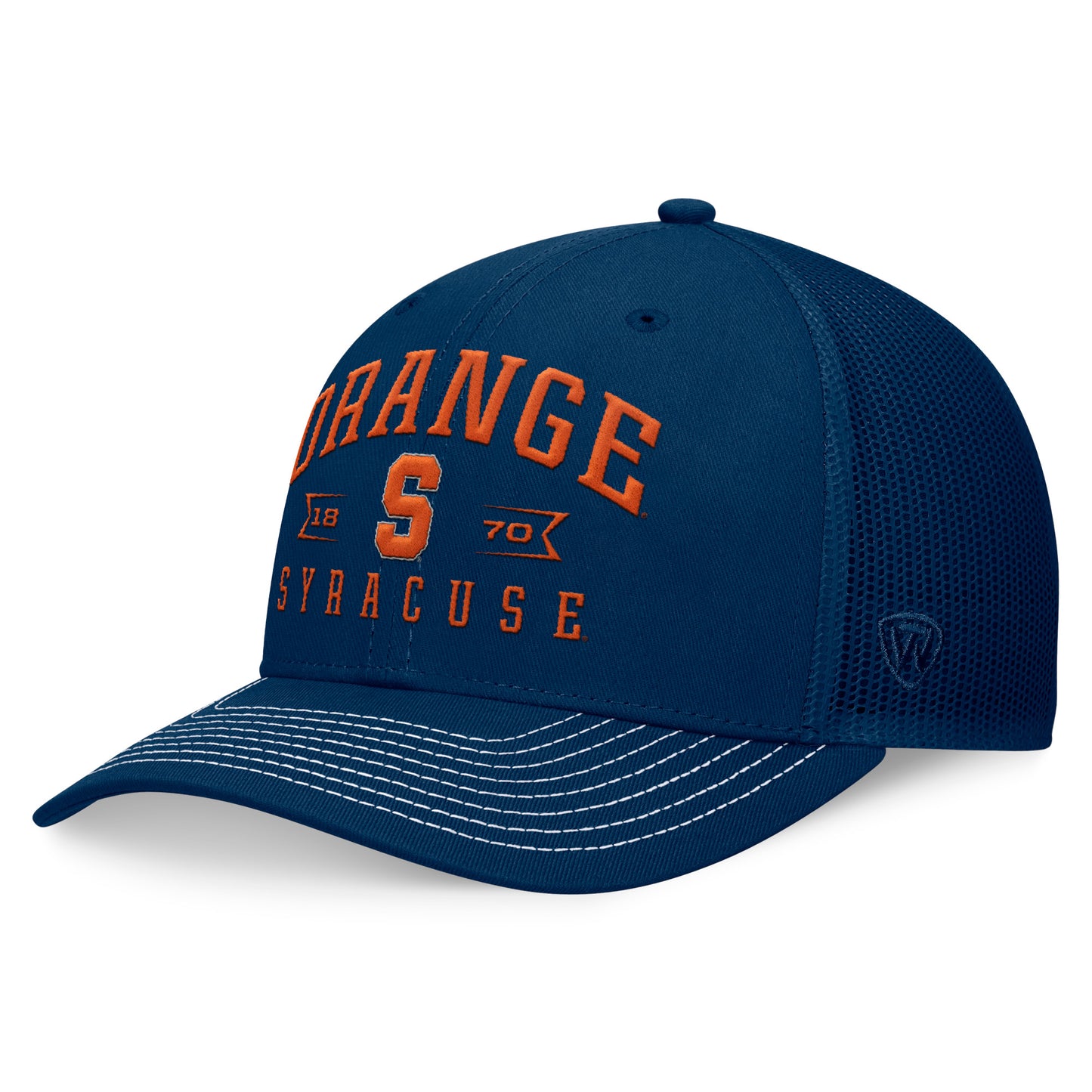 Men's Top of the World Navy Syracuse Orange Carson Trucker Adjustable Hat