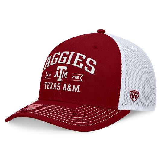 Men's Top of the World Maroon Texas A&M Aggies Carson Trucker Adjustable Hat