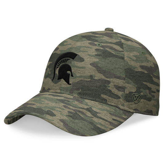 Men's Top of the World Camo Michigan State Spartans OHT Military Appreciation Hound Adjustable Hat