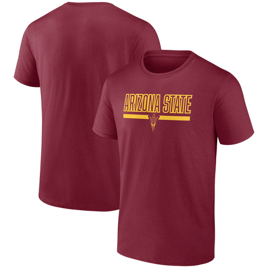 Men's Maroon Arizona State Sun Devils Classic Inline Team T-Shirt