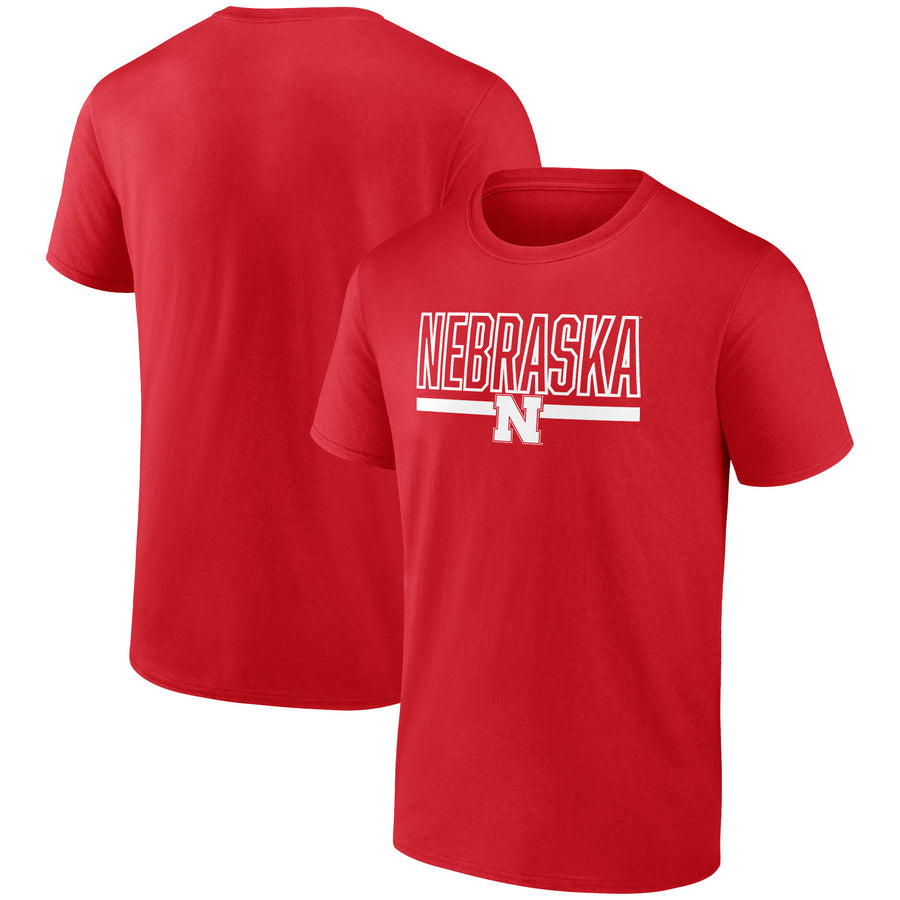 Men's Scarlet Nebraska Huskers Classic Inline Team T-Shirt