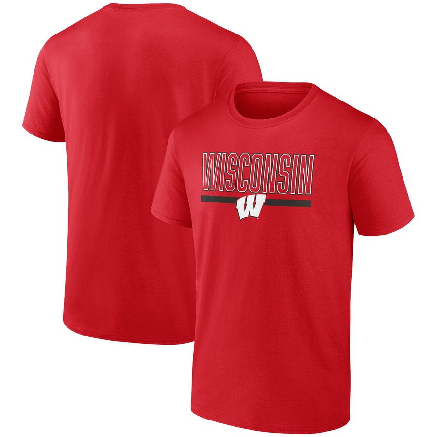 Men's Red Wisconsin Badgers Classic Inline Team T-Shirt
