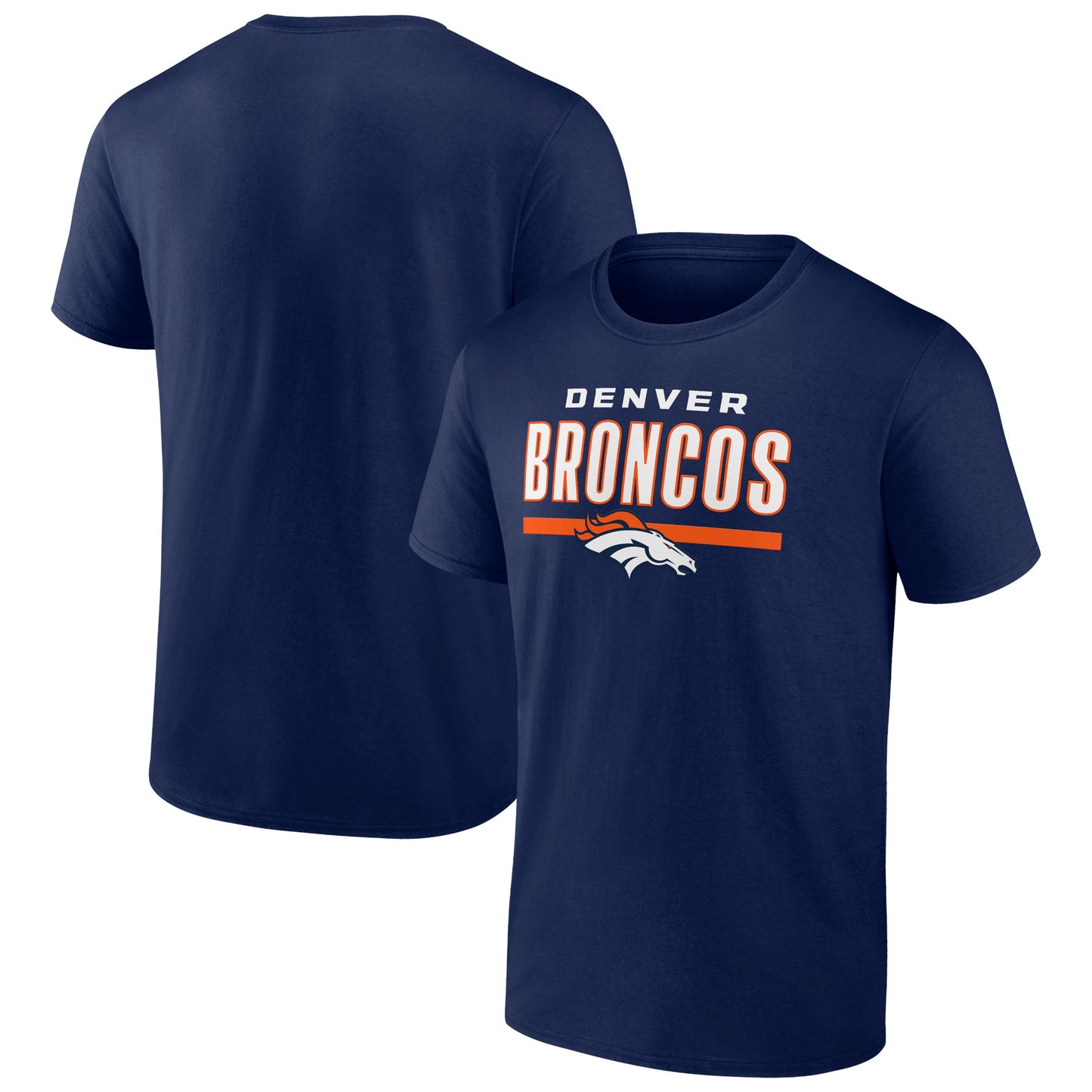 Men's Navy Denver Broncos Speed & Agility T-Shirt