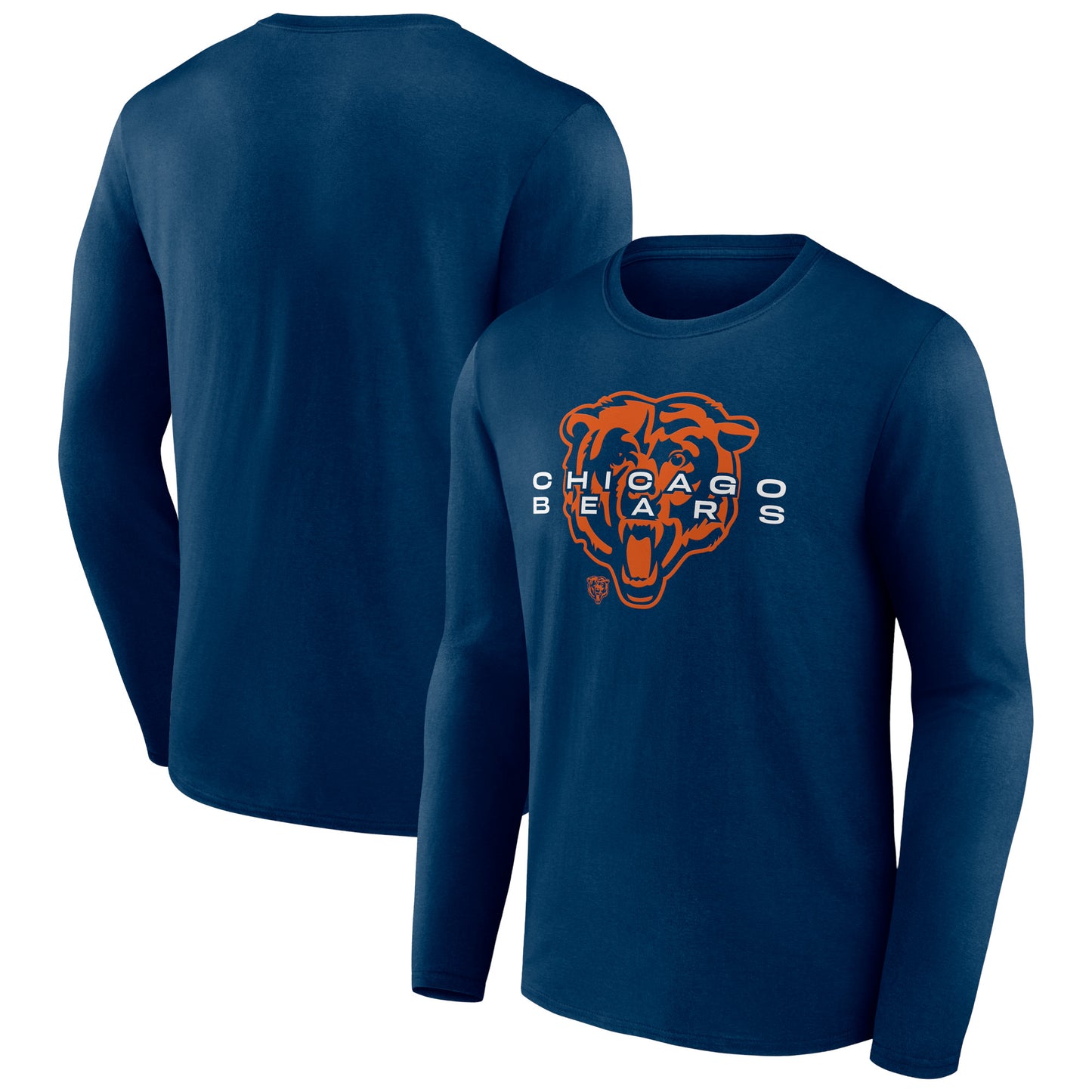 Men's Navy Chicago Bears Advance to Victory Long Sleeve T-Shirt