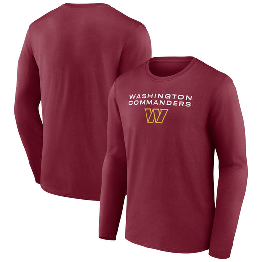 Men's Burgundy Washington Commanders Advance to Victory Long Sleeve T-Shirt