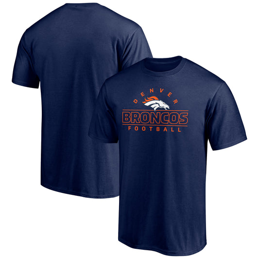 Men's Navy Denver Broncos Dual Threat T-Shirt